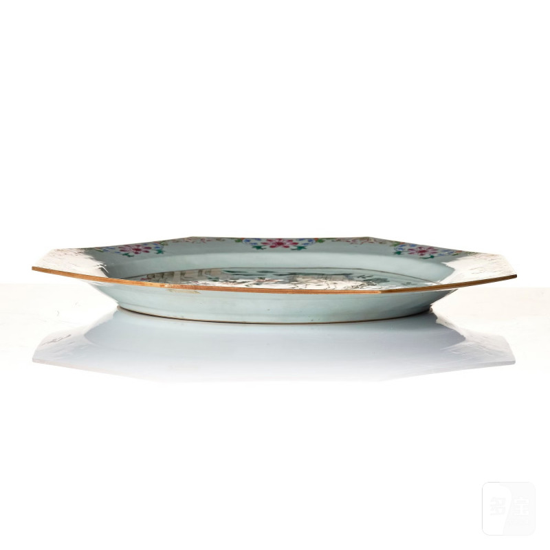 A famille rose 'double peacock' serving dish, - 图2